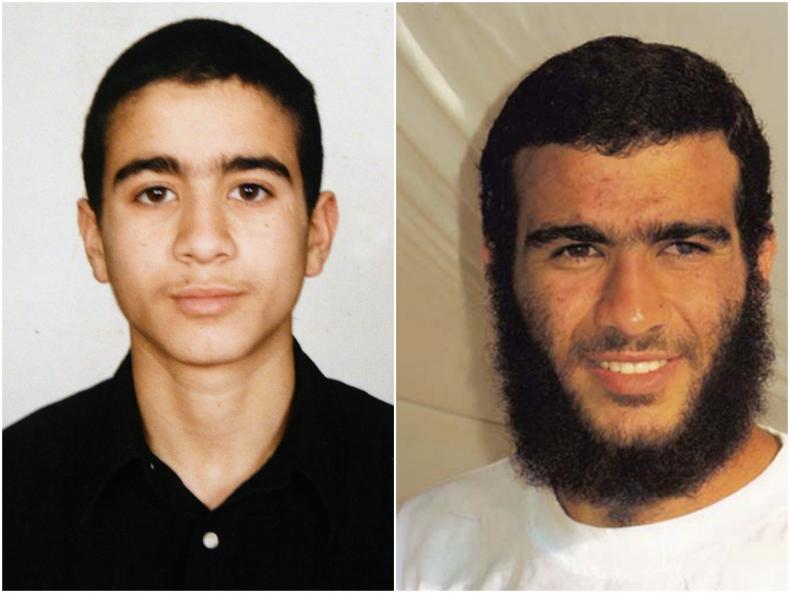 Omar Khadr, age 15 and 22
