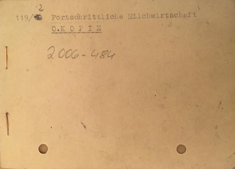 Archival record (loan card) of the Film- und Lichtbildstelle des Ministeriums für Land- und Forstwirtschaft